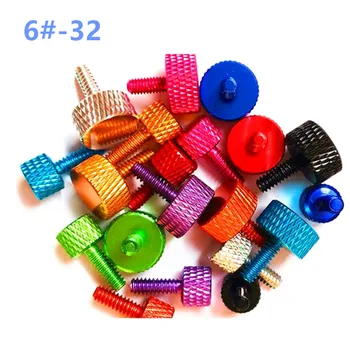 

5Pcs 6#-32 Aluminum Alloy Hand Thumb Screw Color Screws For Computer Case DIY Hard Disk Graphics Card