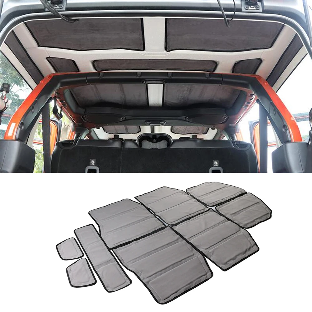 Hardtop Sound Deadener Insulation for Jeep Wrangler JL 2018 2019 2020 2/4 Doors Insulation Cotton Car Interior Accessories Gray