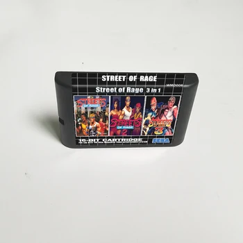 

Street of Rage 3 in 1 (Street of Rage 1 2 3) - 16 Bit MD Game Card for Sega Megadrive Genesis Video Game Console Cartridge