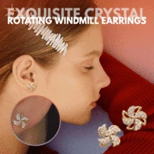 

Rotating Windmill Ear Studs 925 Sterling Silver Plated 18k Gold Earrings Ladies Simple Fashion Jewelry Accessories Dropshipping