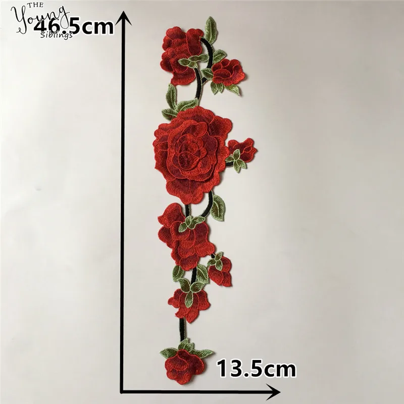1PCS Новое поступление красная Цветочная кружевная ткань DIY Вышивка аппликация кружевной воротник шитье декольте декоративные принадлежности для одежды аксессуары - Цвет: 1PCS