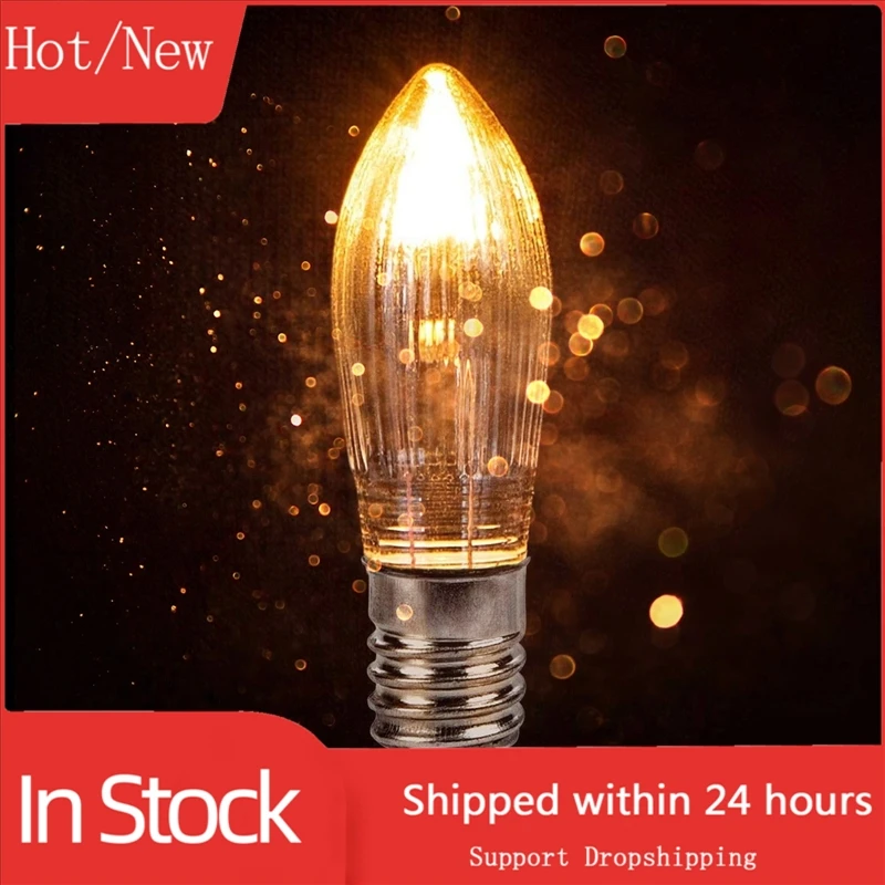 10pcs 3W Warm Light Glass Bulbs Tapered Candles E10 LED Replacement For Lights Candle Arch 8V 12V 14V 16V 23V 34V 48V 55V | Лампы и