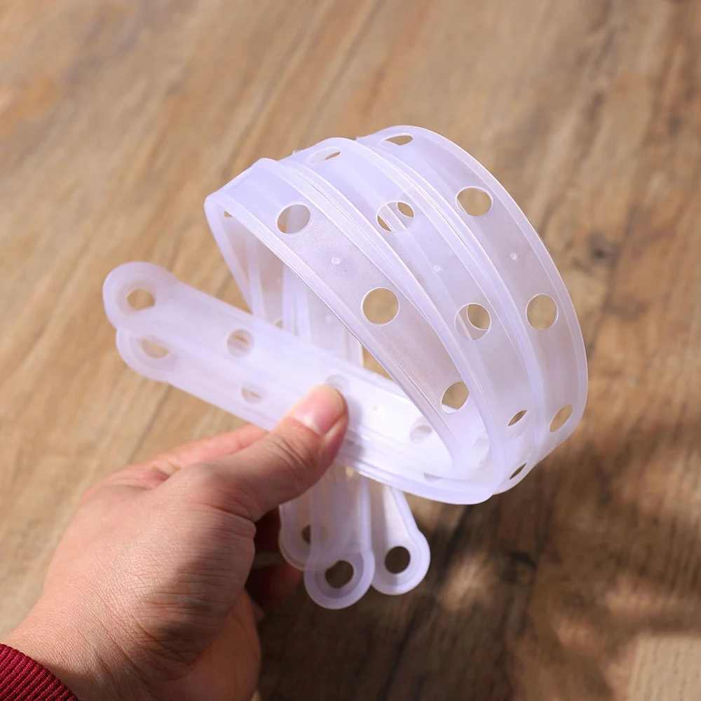 1PC Clear Hanger Connection Strip Set With Hanger Hole Pants Rack Holder Clothes Hang Strip Pants Clip Clothing Store Wholesale 6
