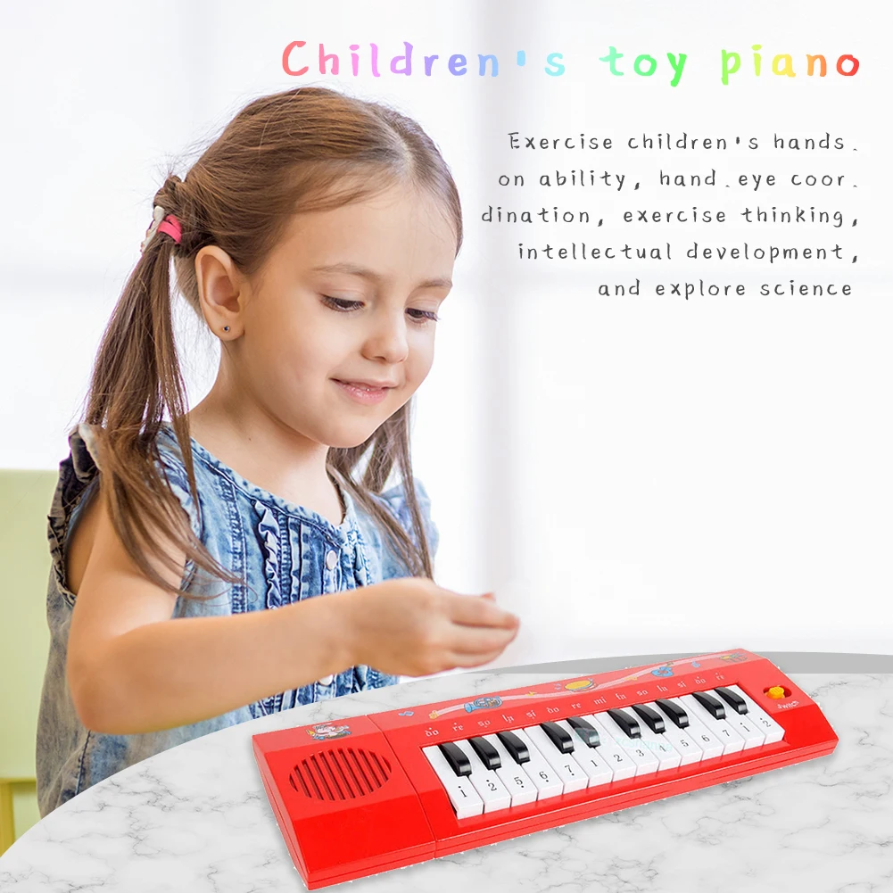 Piano jogo de música órgão eletrônico crianças instrumento abs 7 chaves  portátil presente do bebê dos desenhos animados padrão cedo brinquedo  educacional - AliExpress