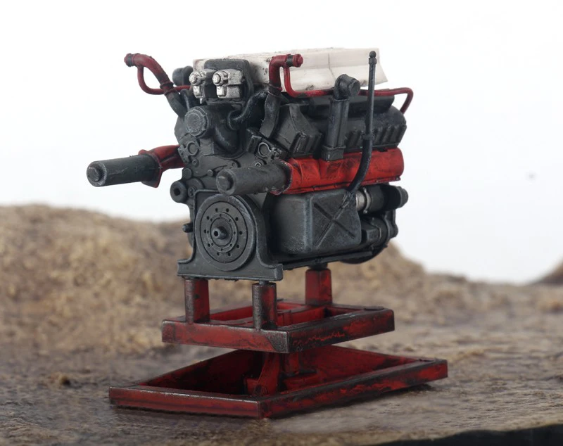 Fine 1/32 немецкий G1 строительный бак разрушитель внутренняя структура солдат сплав