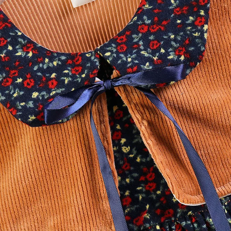Одежда для девочек платье из 2 предметов с цветочным принтом для маленьких девочек праздничные платья для детей сарафан для маленьких детей от 0 до 4 лет