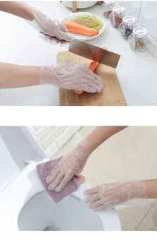 

2000pcs Disposable Gloves One-off Plastic Gloves Restaurant BBQ Transparent Eco-friendly PE Gloves Kitchen Garden accessories