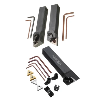 

2Pcs Mtjnl1616H16 Mtjnr1616H16 Lathe Turning Tool Holder & MTJNR2020K16+TNMG1604 Insert--2Pcs+ST1603 CMT513+HL1804