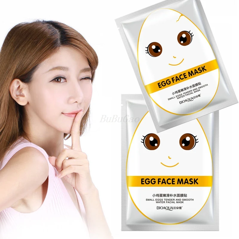 

BIOAQUA 10Pcs BIOAQUA Eggs Facial Mask Moisturise Revitalizing Mask Whitening Beauty Face Mask Care