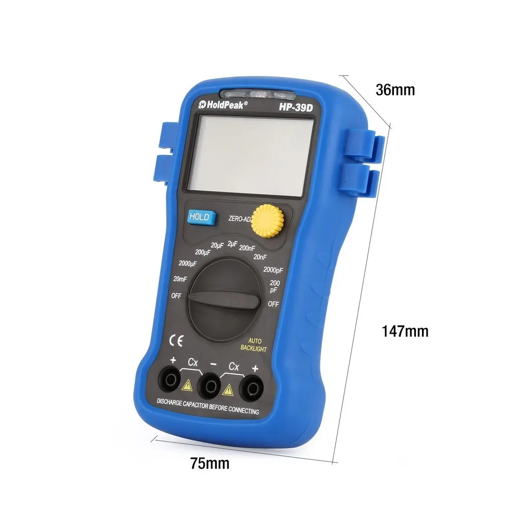 HoldPeak HP-39D Цифровой мультиметр автоматический измеритель дальности True RMS NCV Ом Частотный диодный Транзистор тестер
