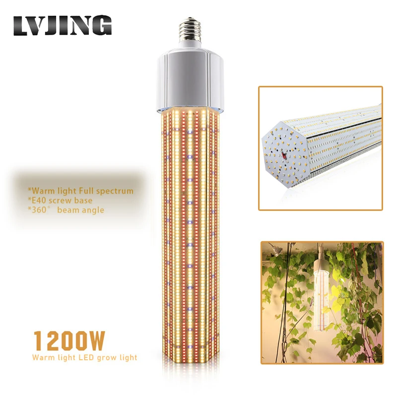 1200W E40 Full Spectrum LED Grow Light Bulb Growing 150W E27 Phy