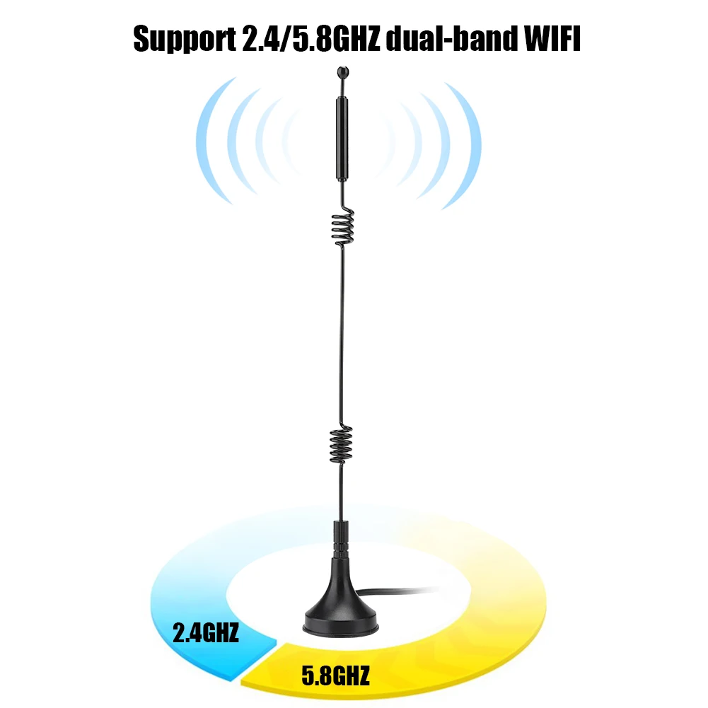 2,4/5 ГГц двухдиапазонный всенаправленный двойной Helix маршрутизатор Антенна 12DBi с высоким коэффициентом усиления SMA интерфейс для Wi-Fi устройств маршрутизатор