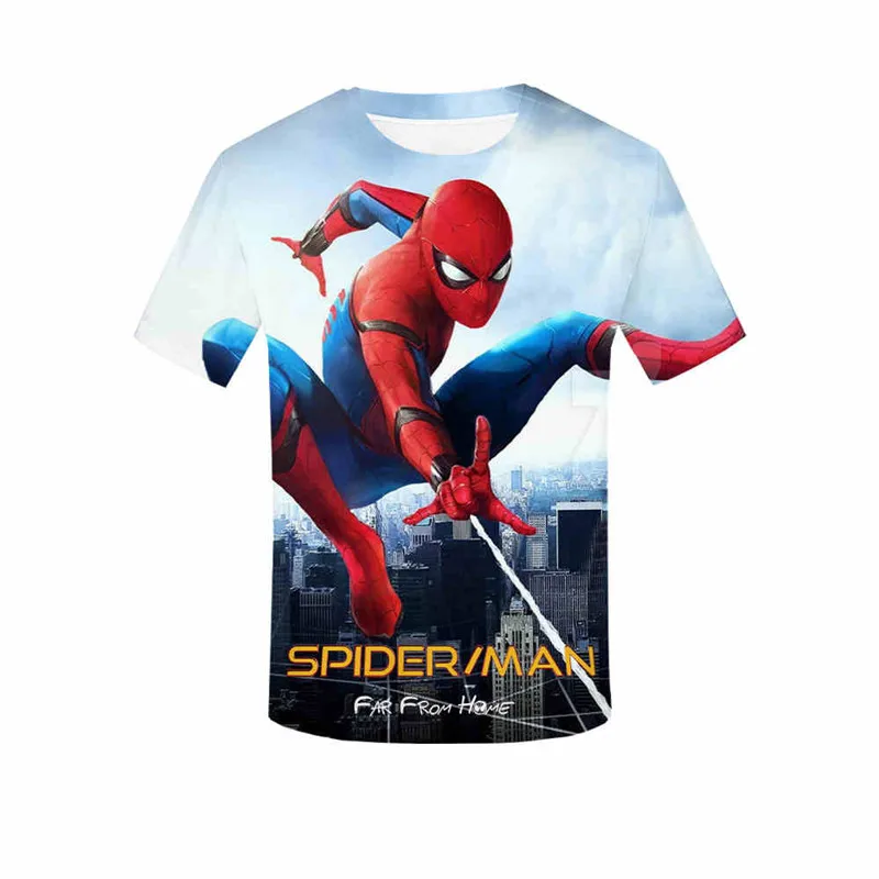 

2019 NEW Summer fashion movie hot search new Hero expedition spider-man Spider-Man hero expedition short-sleeved 3D t shirt drop