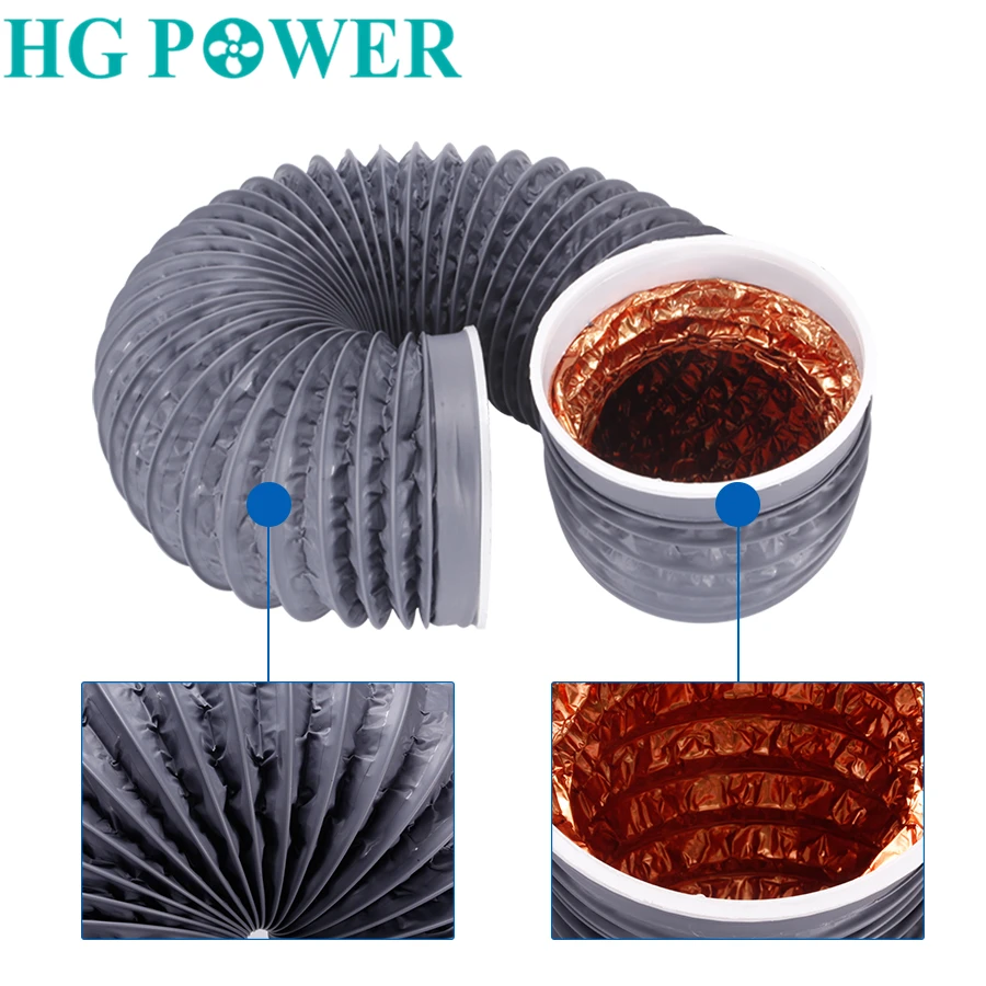 Flexible Aluminum Ducting Hose Waterproof Pipe Tube Ventilation Hose for Tumble Dryer