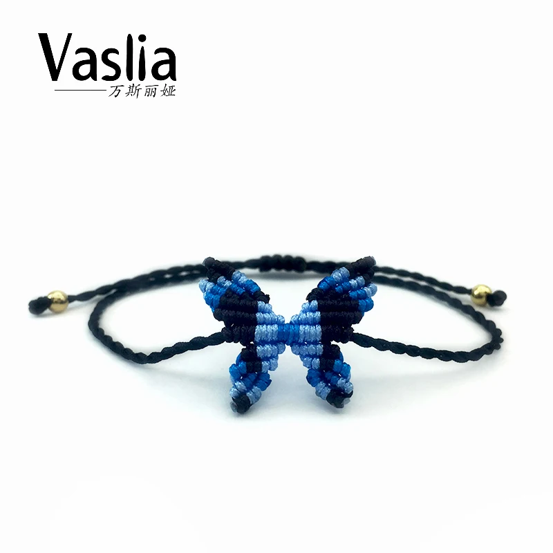 Handmade Butterfly Bracelet Braided Bracelet Charm Jewelry