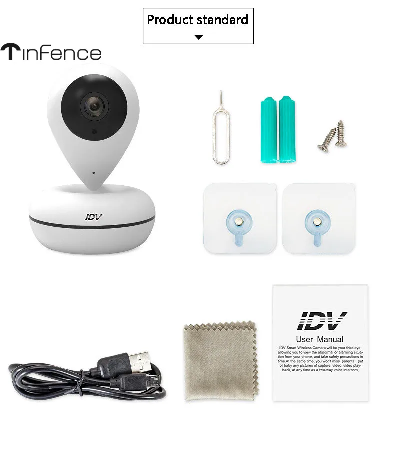 

360-degree Intelligent Wireless Camera Infrared Night Vision Home 1080P High Clear Wifi Remote Network Surveillance Camera