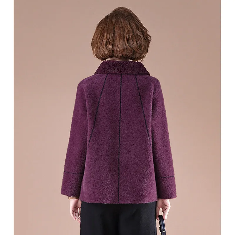 Women Winter Jacket High Quality Thick Faux Mink