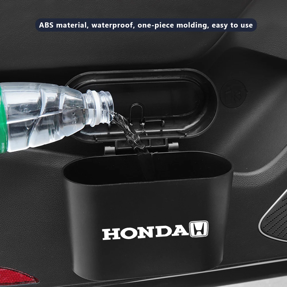 Car Styling Trash Can Auto Organizer Case Clamshell Rubbish Bin