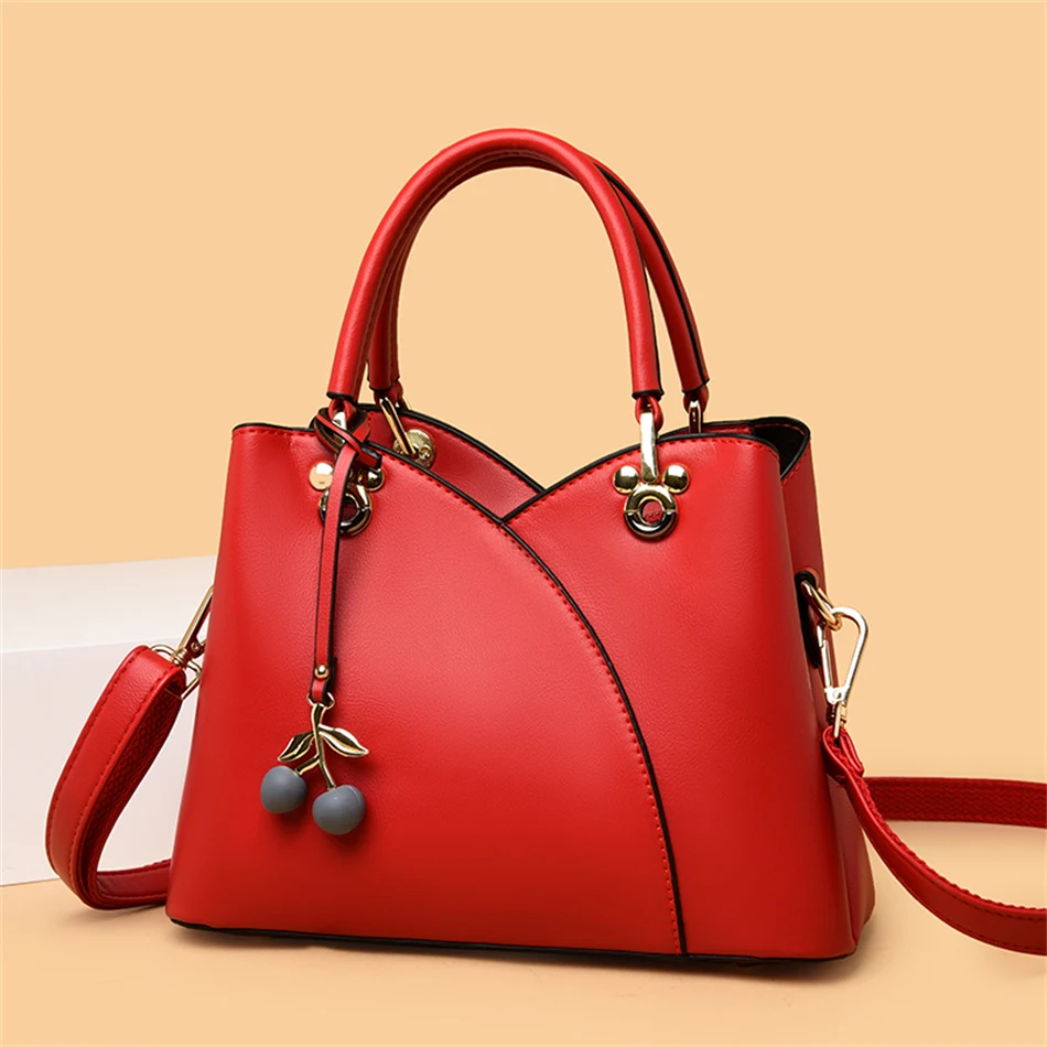 2022 Brand Luxury Handbag Women's Stitching Designer Shoulder Crossbody Bag Soft Leather Ladies Messenger Casual Tote Sac A Main
