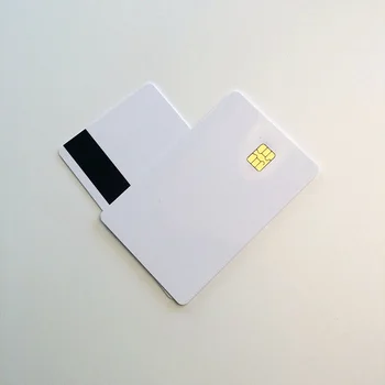 

White PVC plastic composite card SLE4442 with Hico magnetic stripe