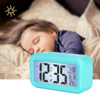 

Battery Digital Alarm Clock for Bedroom Bedside Alarm Clock with Snooze, Backlight, Night Light, Date and Temperture Cozy