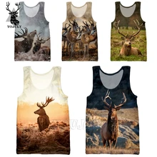 Рождественский жилет с изображением лося, модная мужская безрукавка с 3d принтом в виде животного, оленя, Мужская Уличная одежда в стиле хип-хоп, спортивная одежда V07