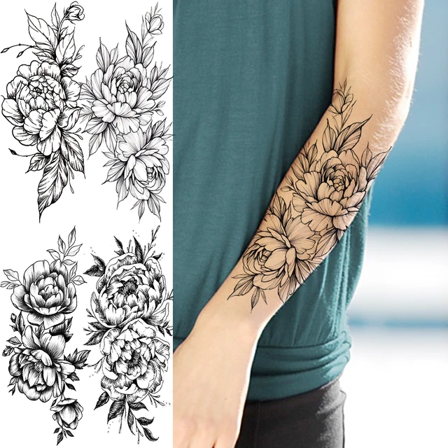 Flower Tattoo Half Sleeve For Men