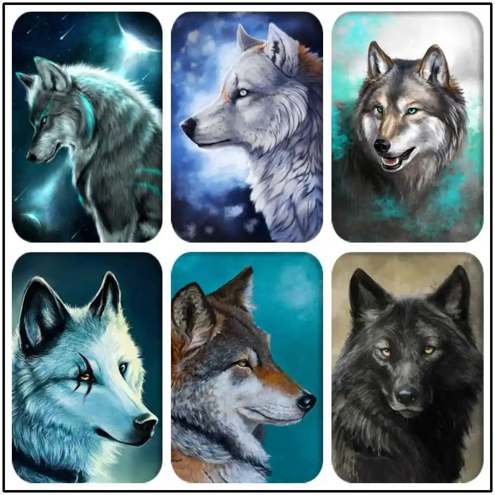 

Wolf Full Drill Square/Round Animal 5D DIY Diamond Painting Diamond Embroidery Cross Stitch Diamond Mosaic Diamant Needlework