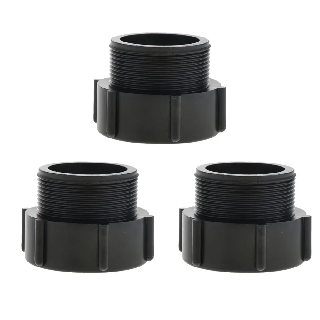 3 Piece DN50 BSP Thread Hose Pipe 2 Inch IBC Tote Tank Valve Adapter, Coarse Thread to Fine Thread