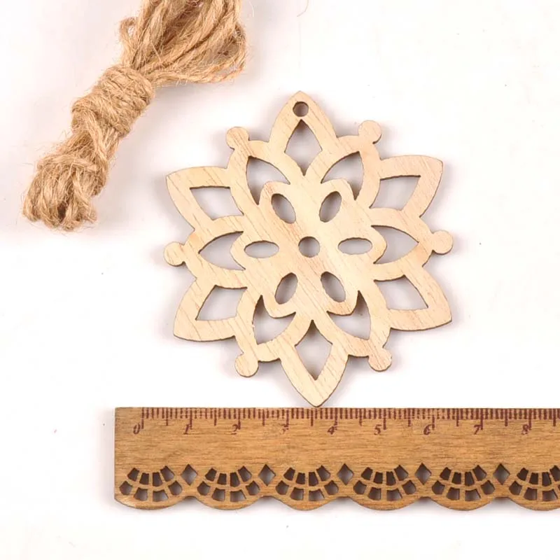 5PCS DIY Wooden Chip Christmas Tree Hanging Ornaments Pendant Kids Gifts Snowman Tree Shape Xmas Ornaments Decorations mt2557
