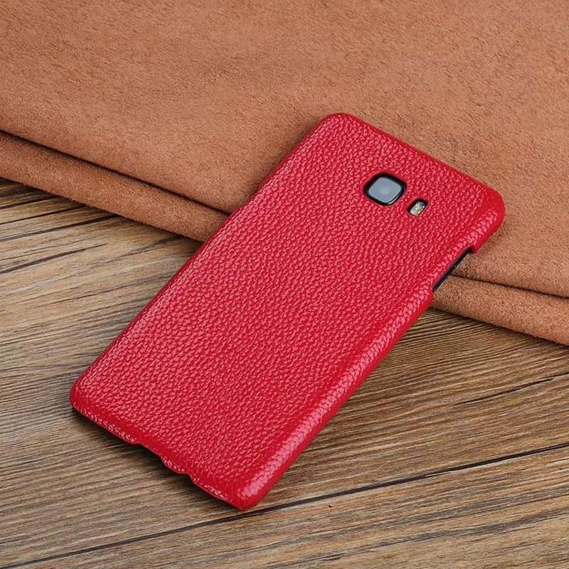 Red Чехол для телефона для samsung Galaxy S6 S7edge S8 S9 S10 плюс a20 a30 a50 a70 Litchi текстура чехол для Note 8, 9, 10, A5 A7 A8 J5 чехол - Цвет: Red