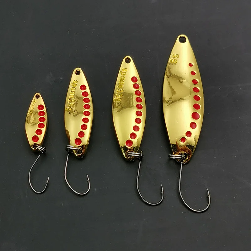 OUTKIT Metalllöffel Pailletten Angelköder Pesca Leech Jig Wobbler Isca Künstliche Wobbler für Fliegenfischen Harte Köder Forellenköder – Detail 9