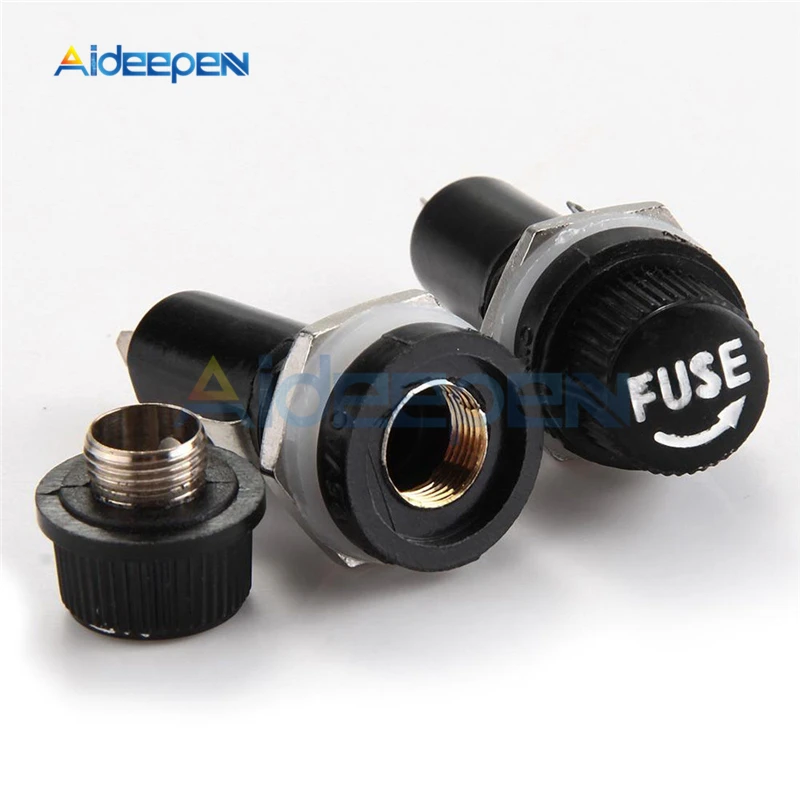 10Pcs/lot 5x20mm Fuse Holders 10A 250V AC 15A 125V AC for 5*20MM Insurance Panel fuse holder,fuse adapter holder,car fuse holder,solar pv fuse holders