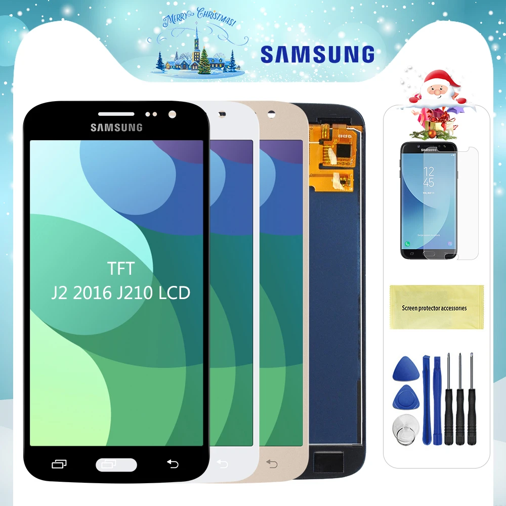 Lcd Display For Samsung Galaxy J2 16 J210 J210f Lcd Display Touch Screen Digitizer Assembly Replacement Can Adjust Brightness Mobile Phone Lcd Screens Aliexpress