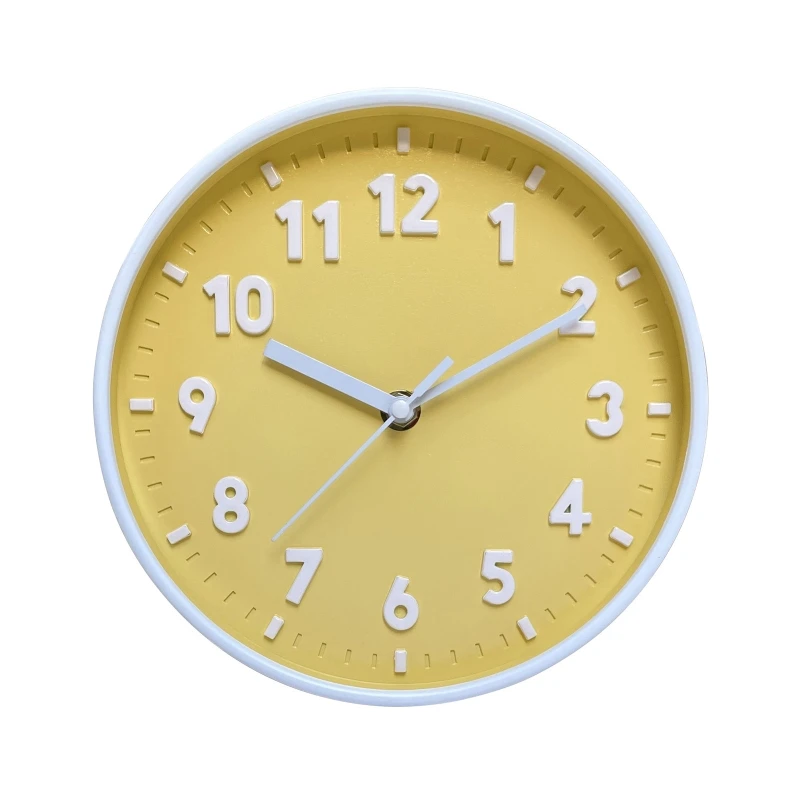 Modern Simple Wall Clock 8 Inch Candy Color Silent Time Clocks Ornament Q1FD 