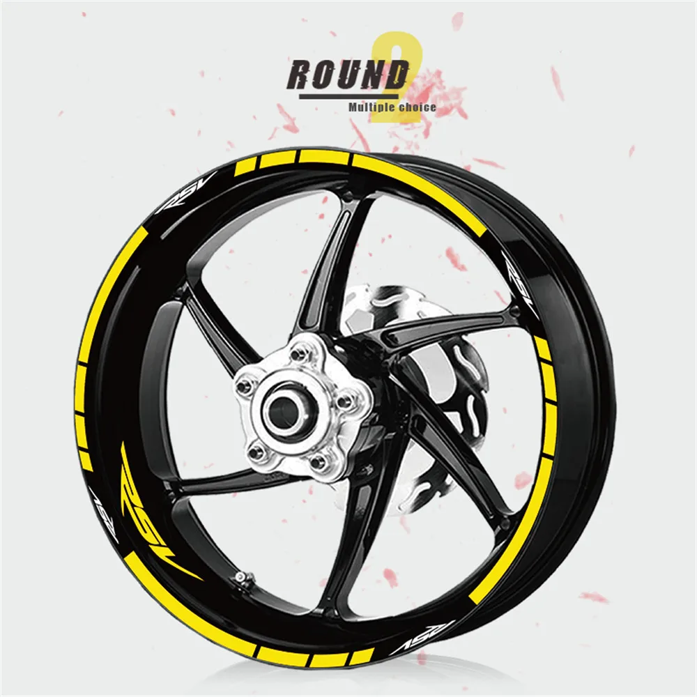 Wheel Stripe LOGO Sticker Set Set Waterproof Motorcycle Sticker Personality Tire for APRILIA rsv - Цвет: XT-LQ-rsv-YLW