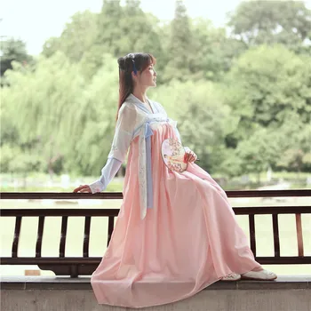 

Women Chinese Traditional Costume Female improved Hanfu Clothing Lady Han Dynasty Princess embroidered antique ancient dress