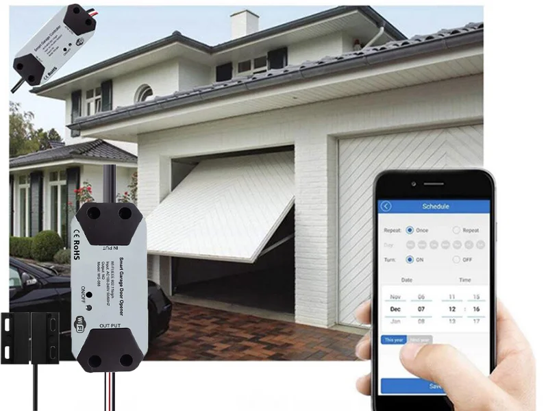 Minimalist Zigbee smart garage door opener  Garage Door Installation