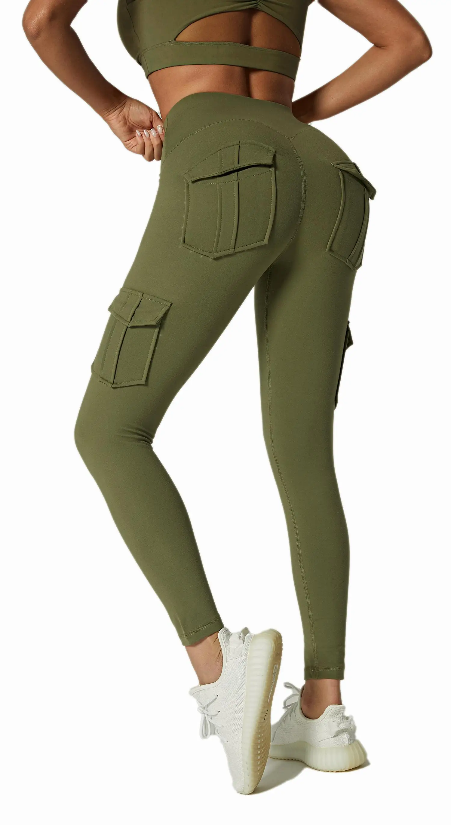 Women Yoga Work out Fitness Gym Wear Pocket Yoga Pants Leggings Stretchy Compression High Waist sports leggings sports pants yoga pants