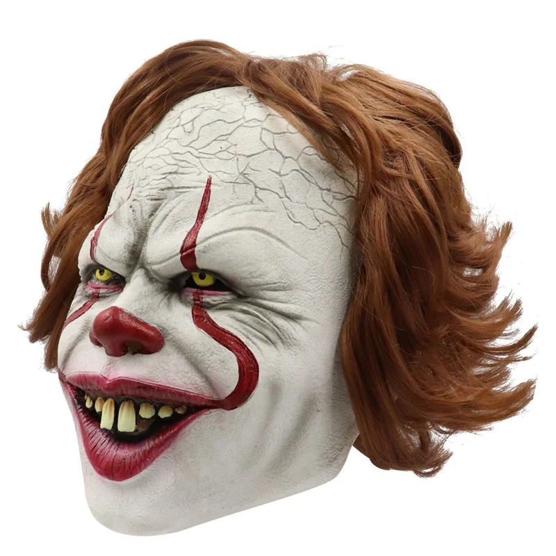 Stephen King's It: маска пеннивайза Джокер, клоун Косплей Хэллоуин латексные маски