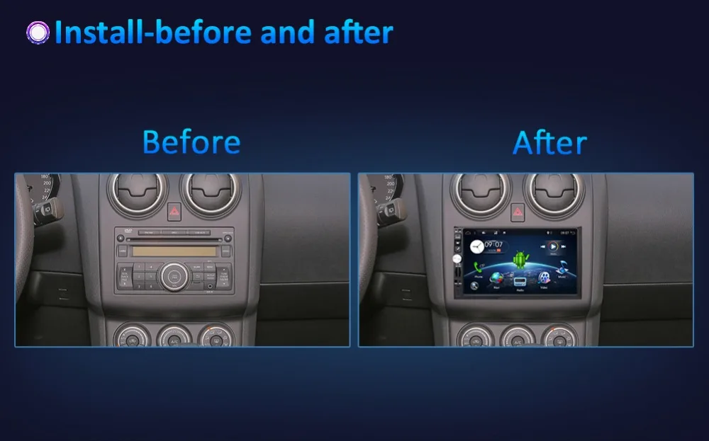 Discount Octa Core car dvd 2 Din Android 9.0 For NISSAN QASHQAI Tiida Car Audio Stereo Radio GPS TV 3G WiFi dvd automotivo Universal SWC 20