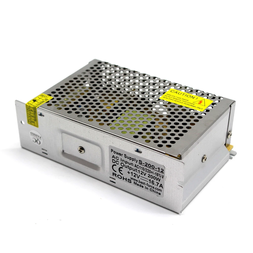 Импульсный источник питания с одним выходом небольшой объем 200 Вт 12 В 16 7a