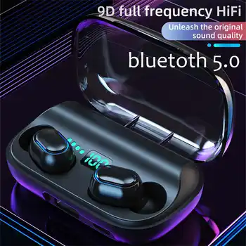 

For All Phones Earphone Wireless bluetooth Noise Reduction 9D Hifi LED Display Touch bluetooth 5.0 Headset Movement Earbuds