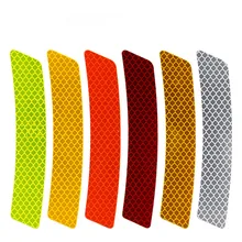 4 шт./компл. колеса автомобиля бровей наклейки для безопасности в ночное время, предупреждающие наклейки светоотражающие ленты для автомобиля Decrations Сделано с 3M материалов