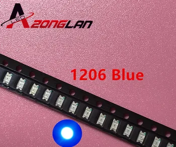

1000PCS Free Shipping 1206 Blue Led Super Bright SMD LED diodes 3.2*1.6*0.8MM 460-470NM light-emitting diodes SMD 1206 LED