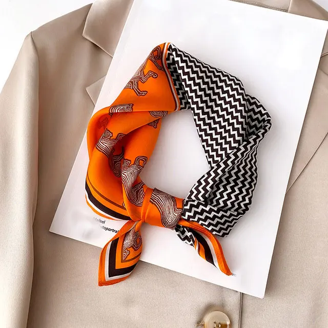100% Silk Bandana Scarf – Luxury Square Neckerchief