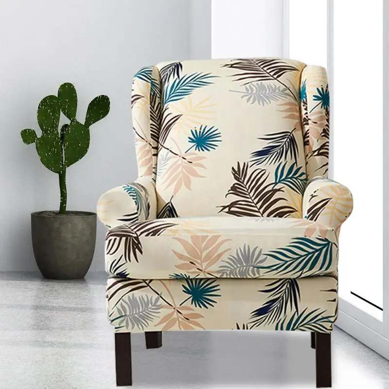2 шт./компл. крыло чехол для кресла защитный чехол съемный эластичный листья Подушка с принтом чехол базовый чехол домашний отель