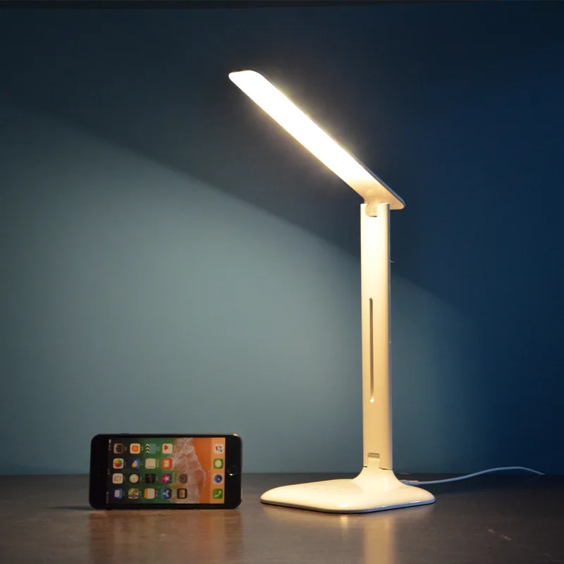 

LED Eye Protection Lamp Office Touch Dimming Color Temperature Plug-Portable Folding Dormitory Students Lamp