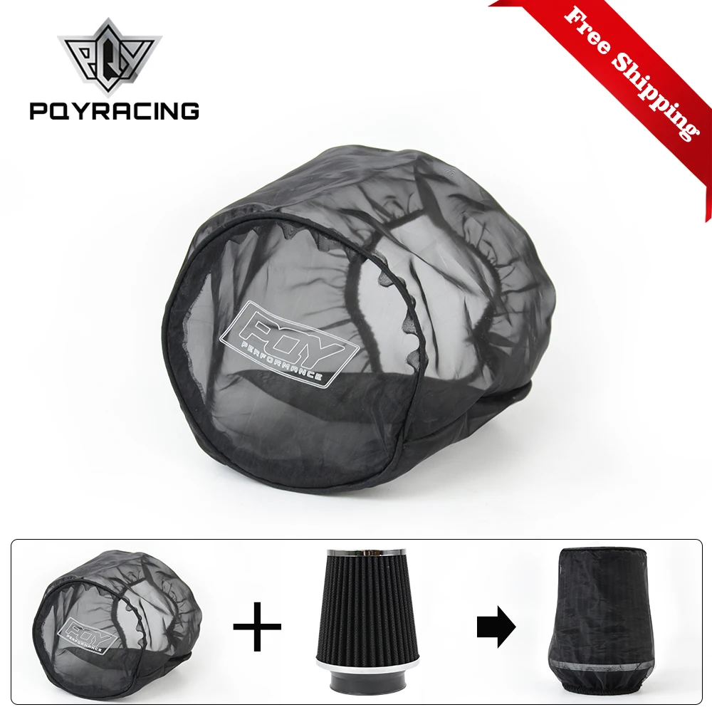 

Universal Air Filter Protective Cover Waterproof Oilproof Dustproof for Cylindrical High Flow Air Intake Filters Black