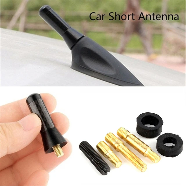 Antenne de voiture courte en métal en fibre de carbone, antenne radio  modifiée pour kit de voiture universel - AliExpress